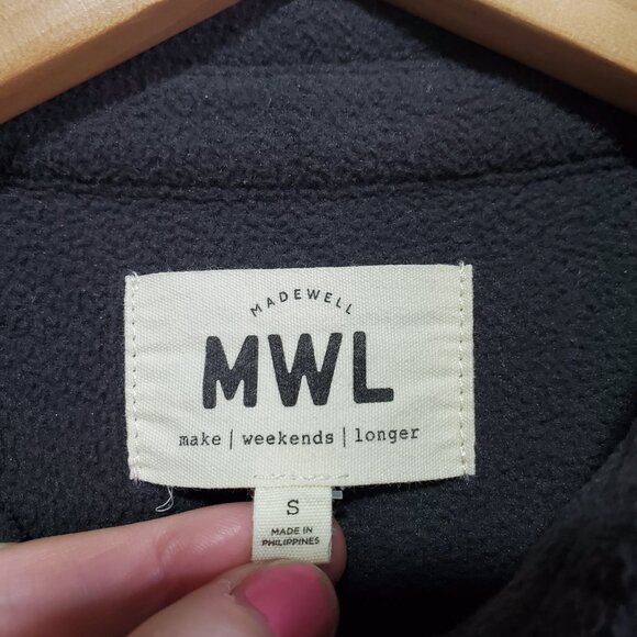 MADEWELL MWL Fleecelayer Shirt Jacket Shacket Button Down Grey Women's Small - Picture 9 of 14